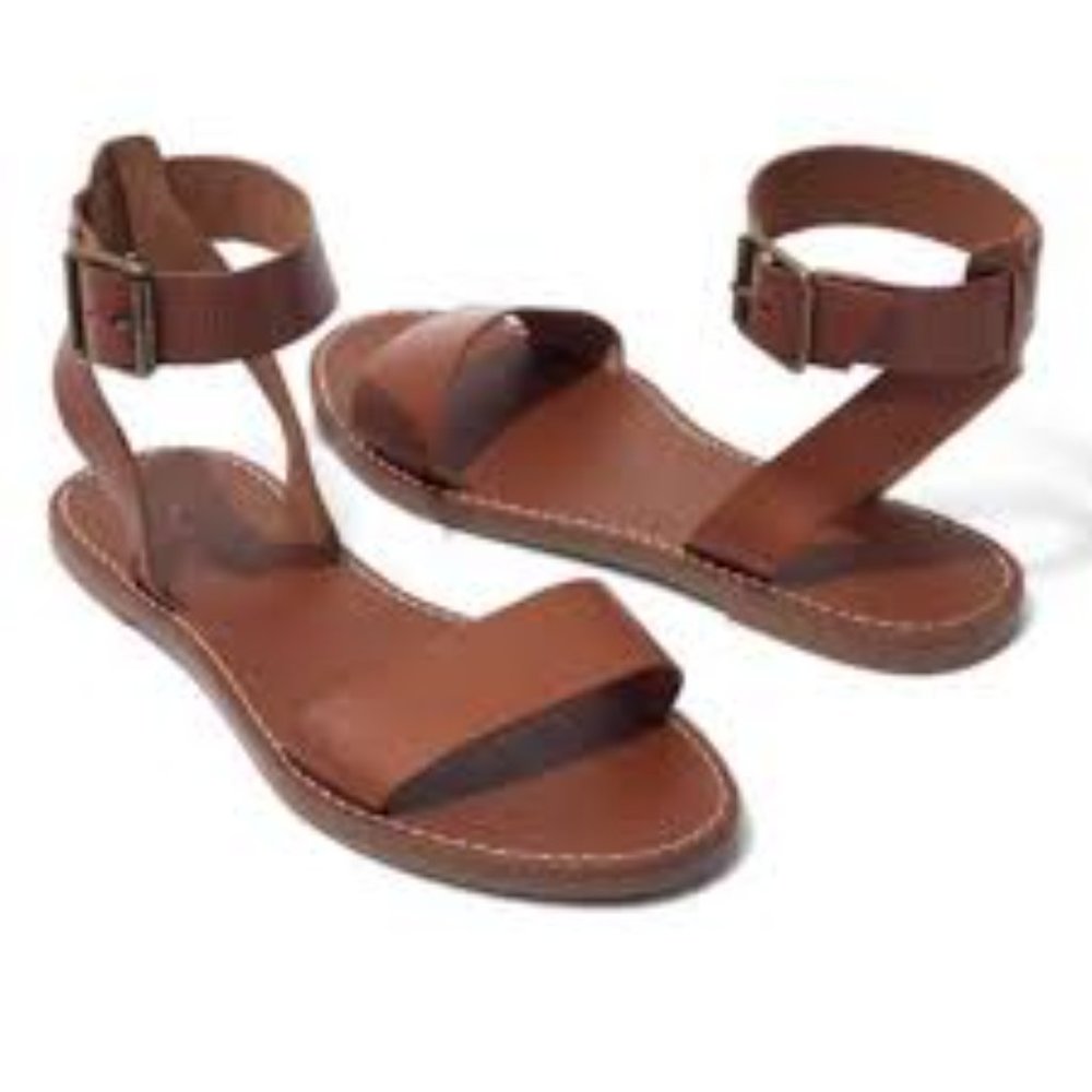 Madewell Boardwalk Leather Ankle Strap Sandal